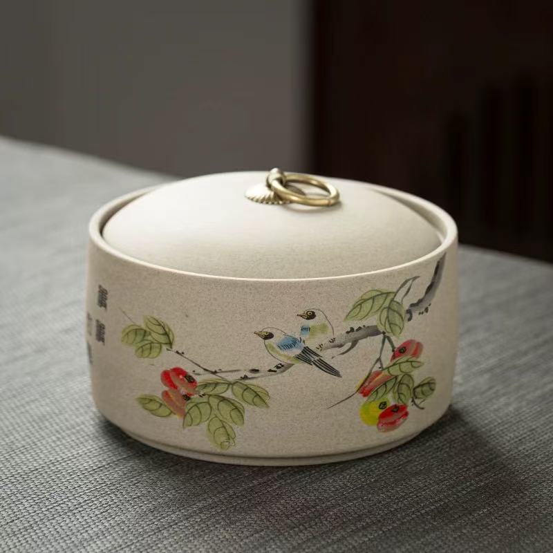 Ceramic tea jar