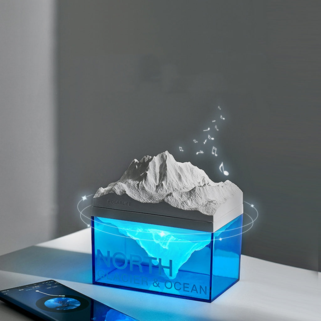 Polar Glacier Bluetooth Speaker Mini Wireless Speaker with High-Quality Sound and Night Light