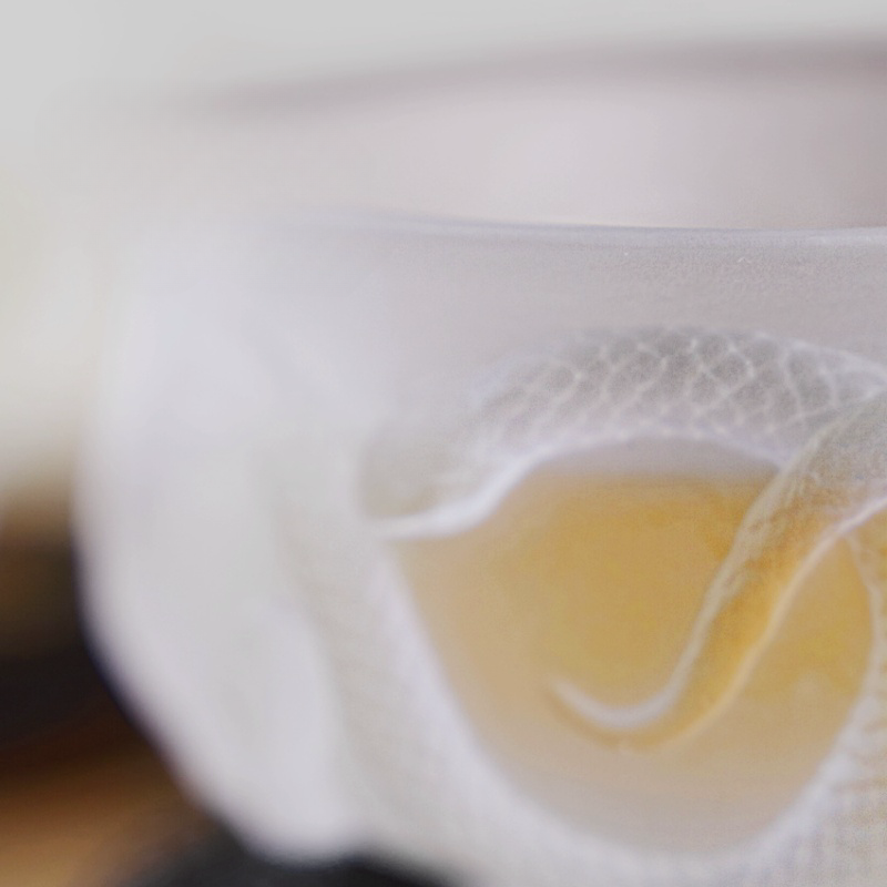 Chinese Zodiac Series: Year Of The Snake Limited Edition Snake Patterned Liuli Tea Set Gift Box