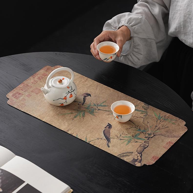 New Chinese Style  Waterproof Tea Mat