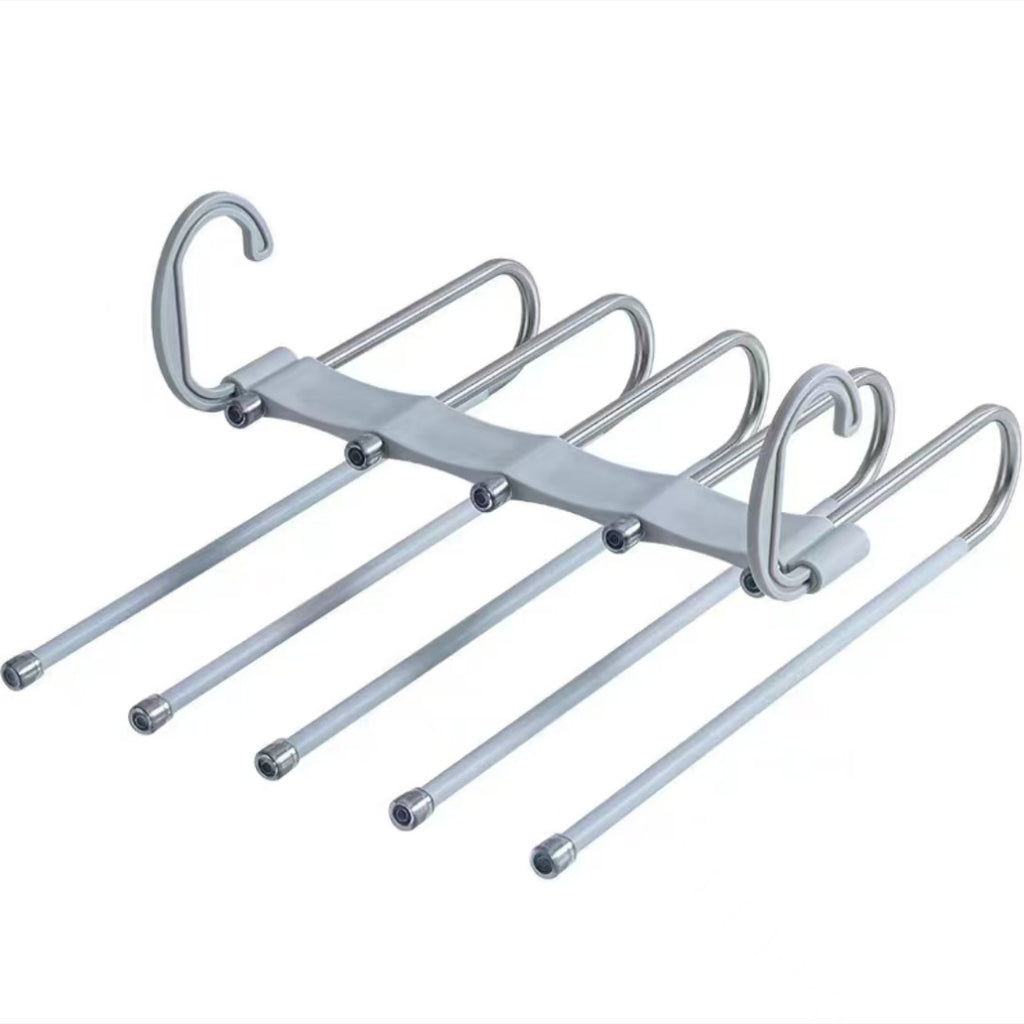 Multi-Layer Foldable Pants Hanger - Stainless Steel Magic Trouser Rack