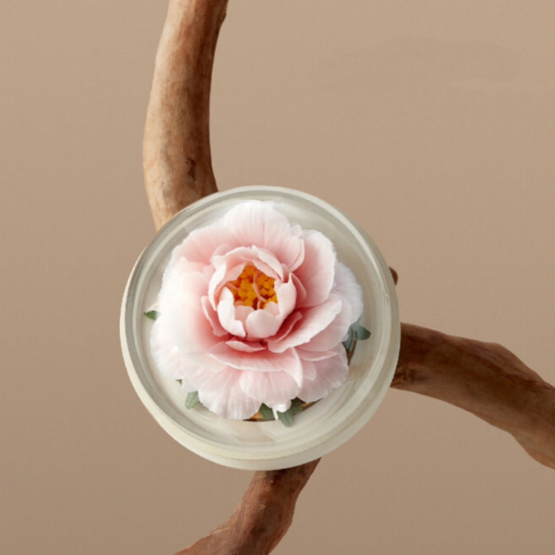 Intangible Cultural Heritage White Porcelain Peony Flower Scented Aroma Diffuser Gift Set – Handcrafted Ceramic Reed Diffuser with Natural Essential Oils