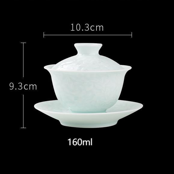 Exquisite Flower Lidded Tea Gaiwan