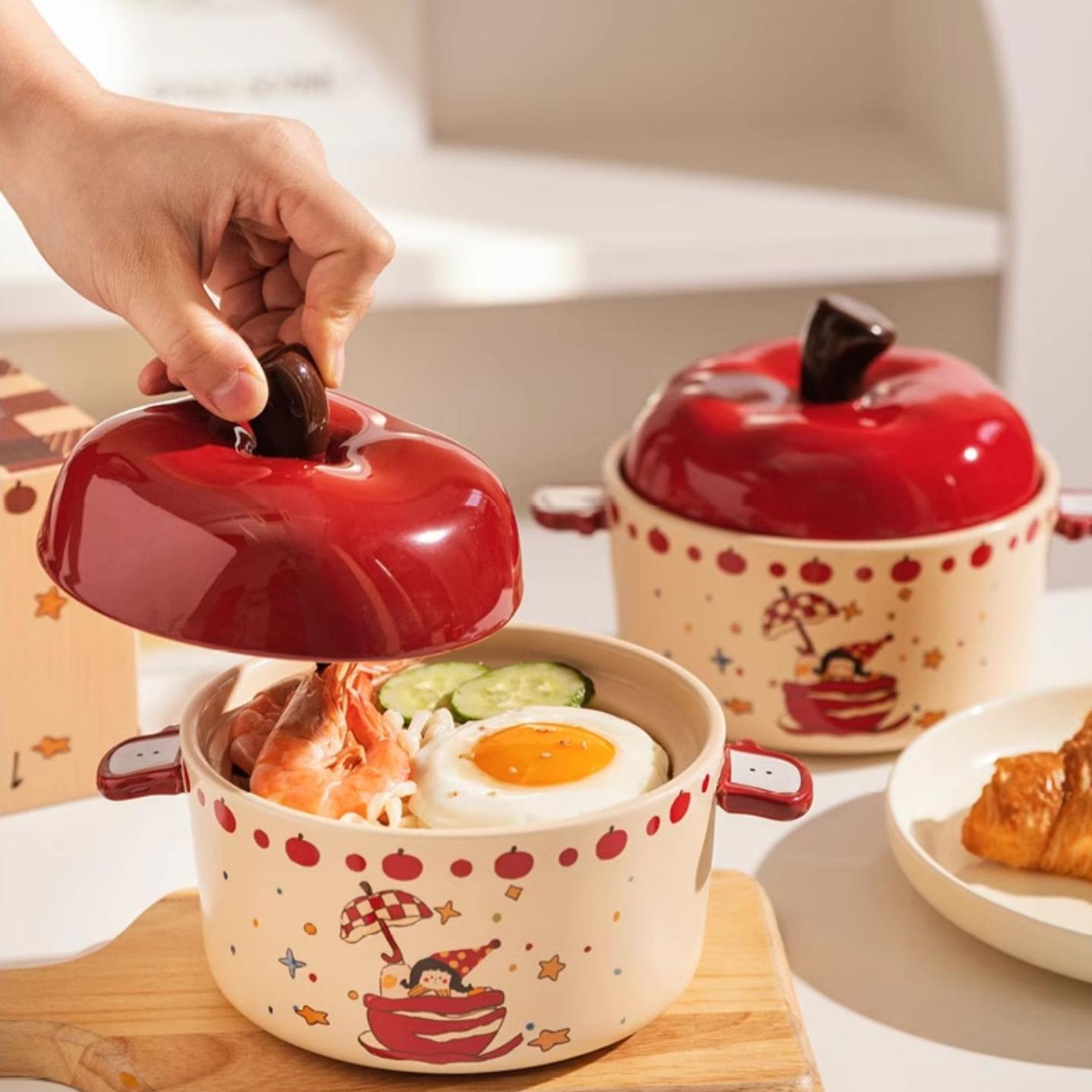 Apple Covered Instant Noodle Bowl