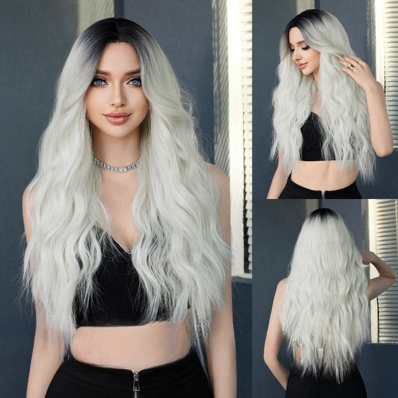 Stunning Silver White Long Wig