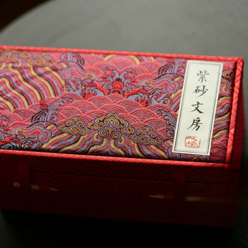 Yixing Purple Clay Dragon And Phoenix Pair Cups