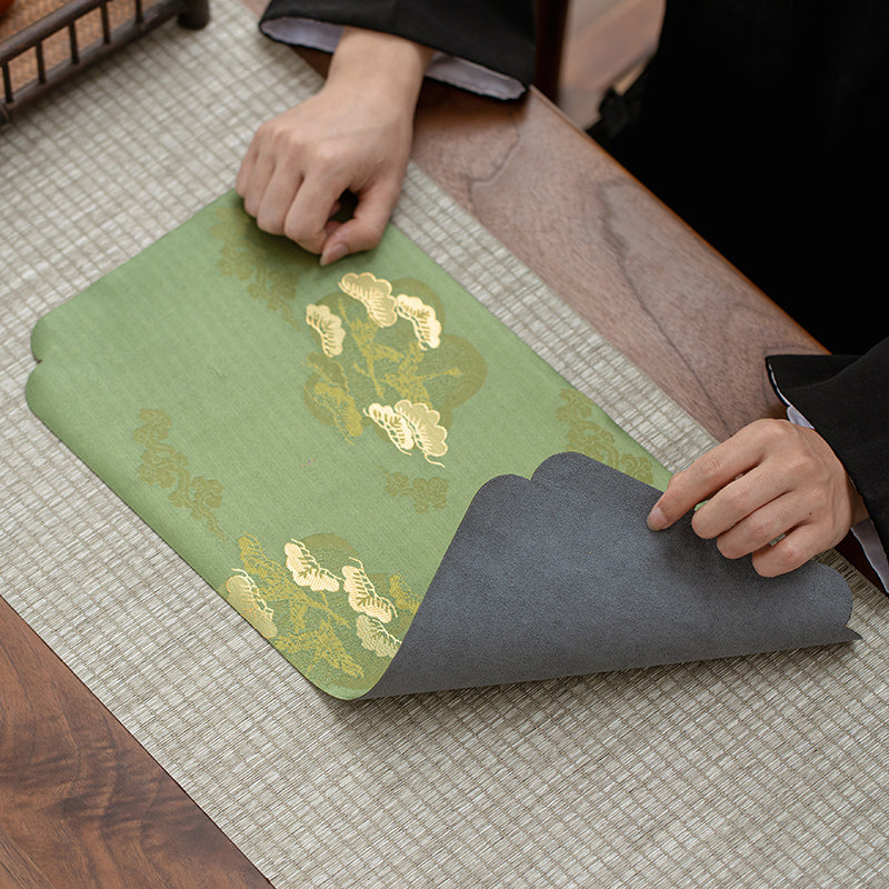 Chinese Brocade Zen-Inspired Tea Mat