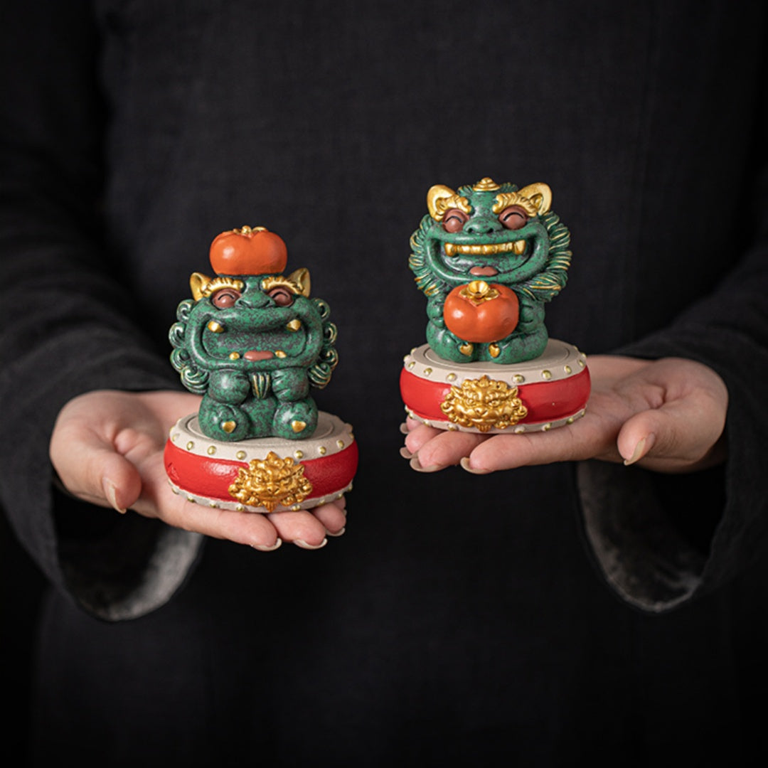 "Double Happiness"Premium Auspicious Desktop Sculpture
