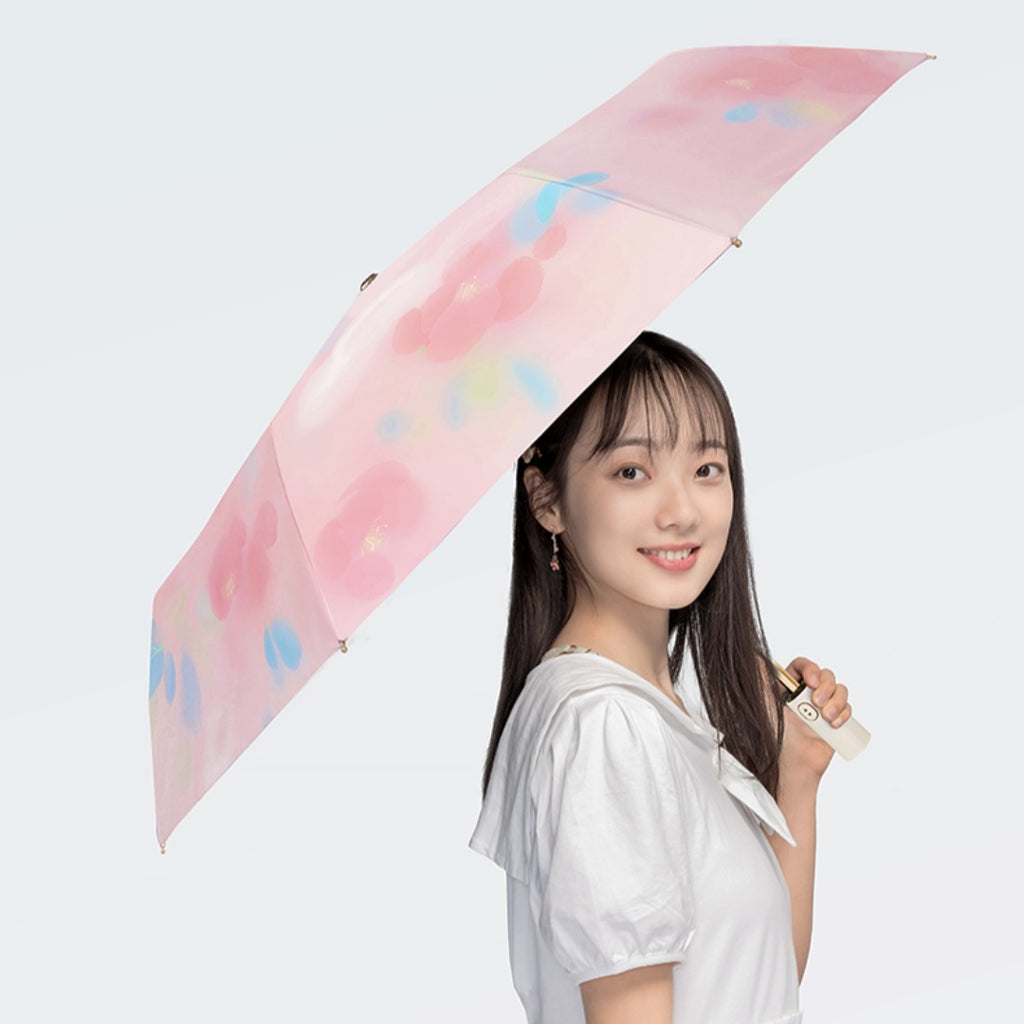 Traditional Chinese Style Compact Umbrella - Lightweight UV Protection Suitable for Women