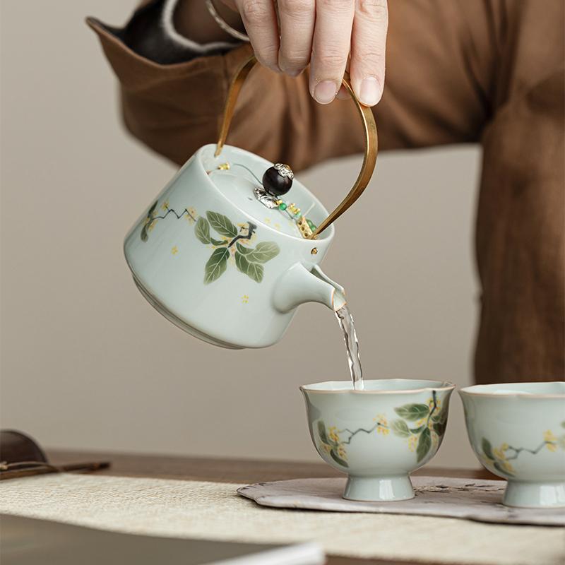 Hand-Painted Chinese Teapot Set