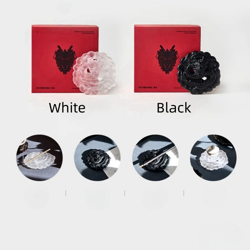 Elegance And Cultural Significance Chenlong Embossed Glass Paper Incense Holder Ornament