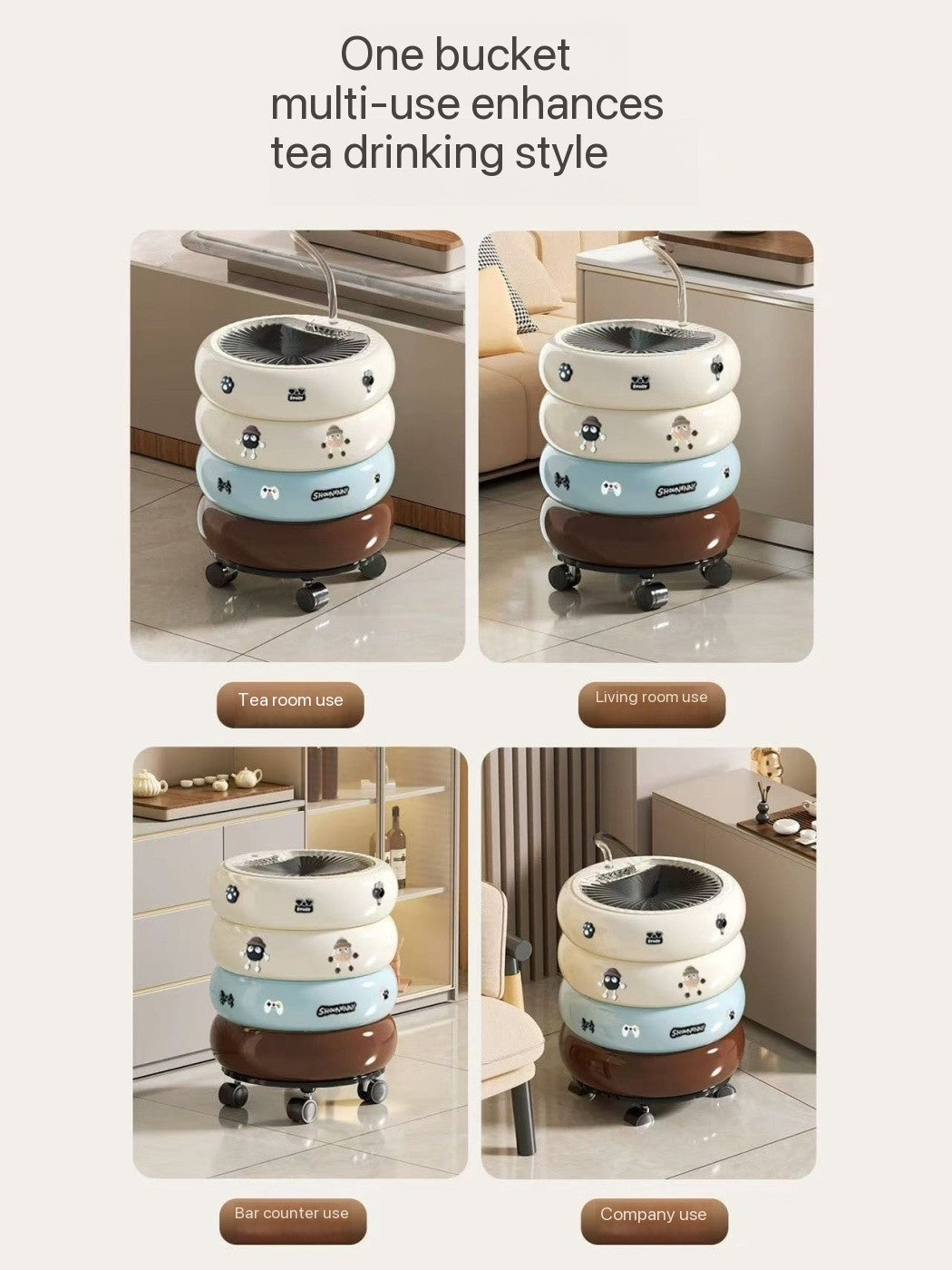 Multi-Functional Tea Waste Bucket