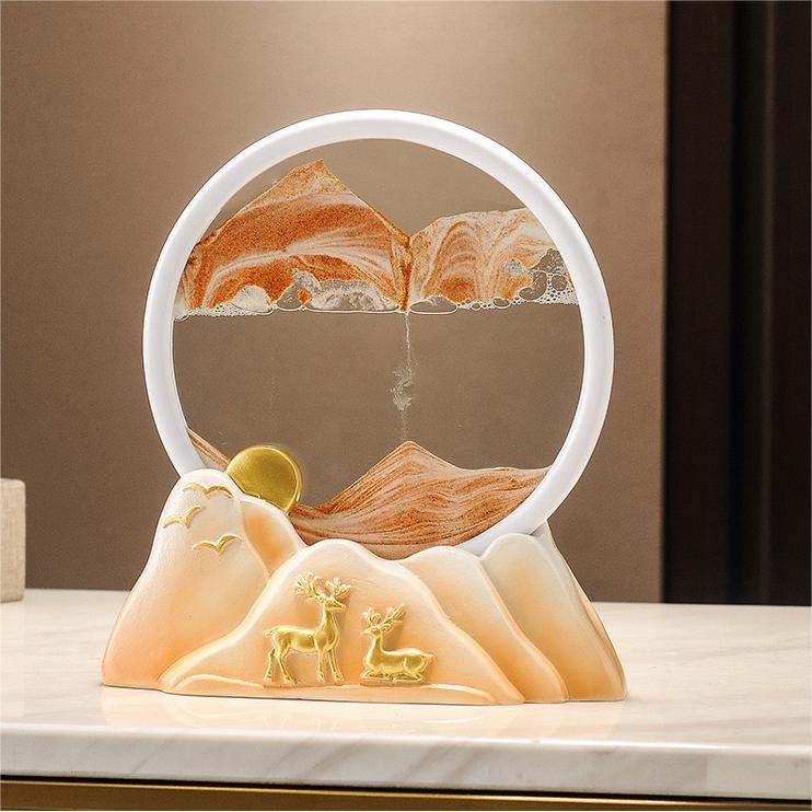 #162 Creative Deer Sculpture Hourglass