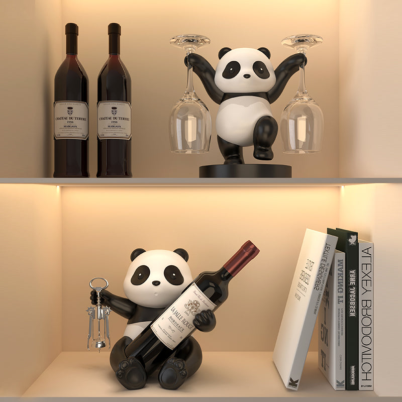 Exquisite Panda Shaped Wine Rack Ornament