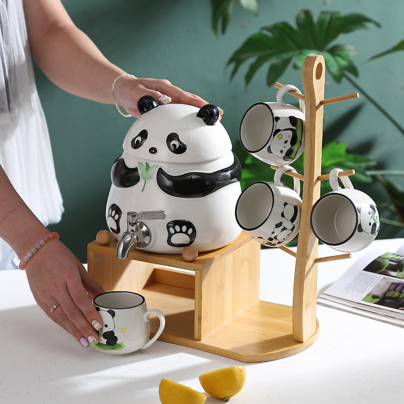 Adorable Ceramic Panda Cup Set