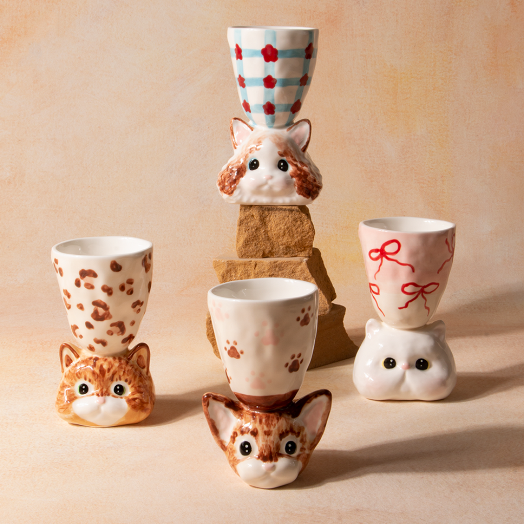 Limited Edition Handmade Cute Dog Ceramic Cup