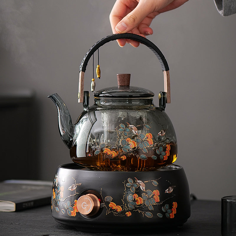 Everything Goes Well Glass Teapot with Electric Ceramic Stove Set