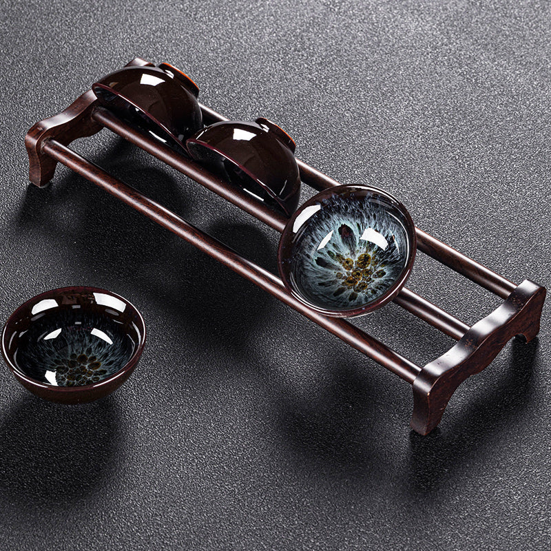 Universal Tea Cup Holder - Black Rosewood Teacup Rack