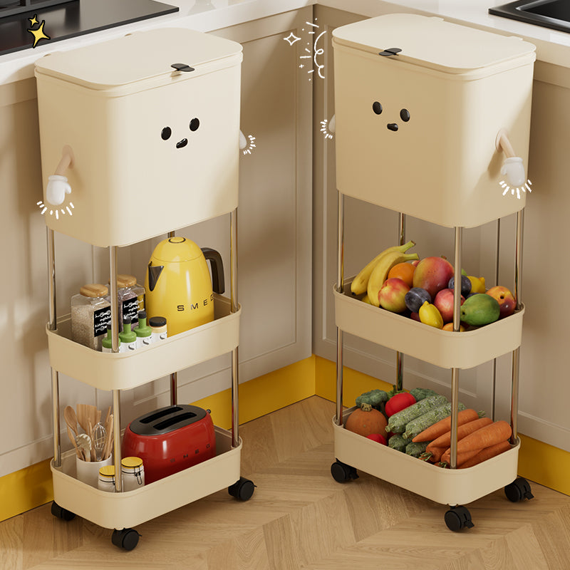 Movable Kitchen Trash Can