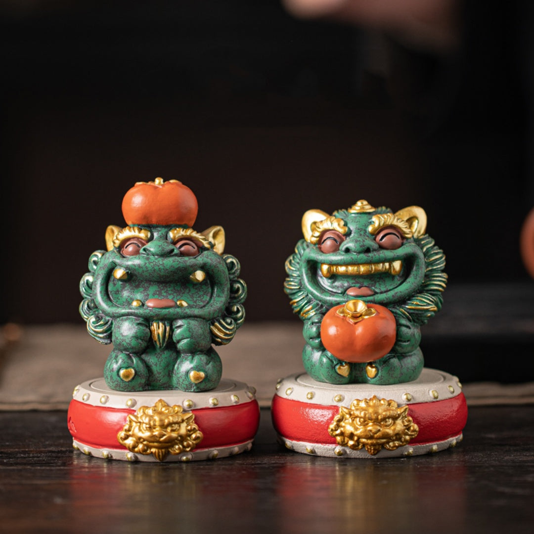 "Double Happiness"Premium Auspicious Desktop Sculpture