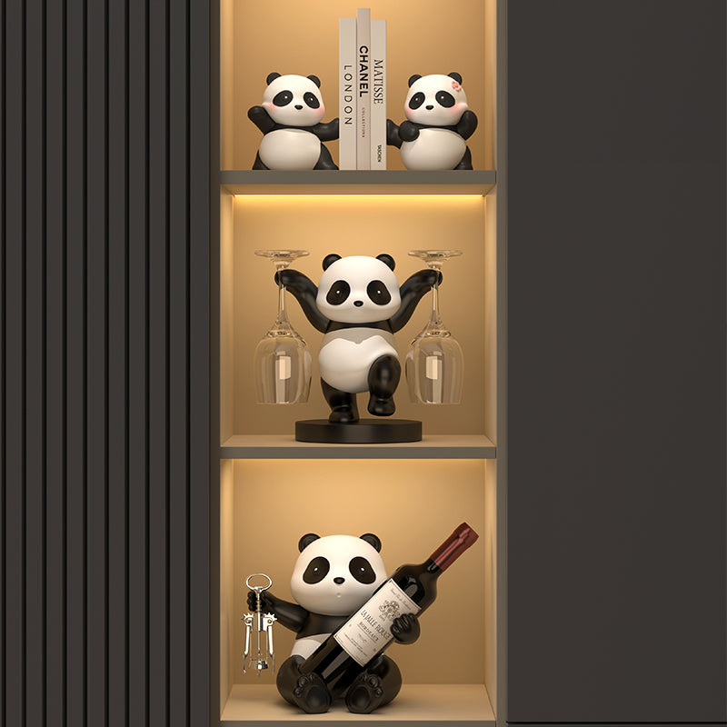 Exquisite Panda Shaped Wine Rack Ornament