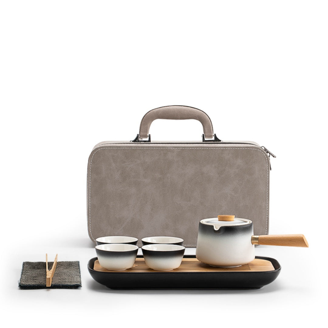 Rotating Auto-Brew Teapot(For Tea Balls) - Premium Ceramic Gongfu Tea Maker with 360° Swivel Base