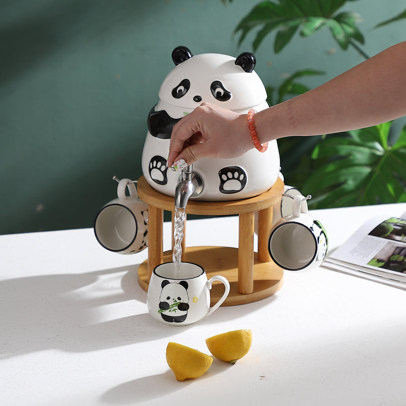 Adorable Ceramic Panda Cup Set