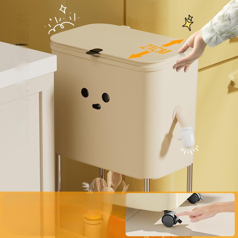 Movable Kitchen Trash Can