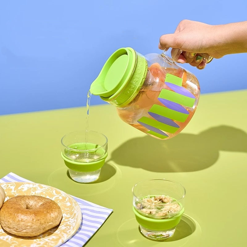 Large Capacity Glass Teapot with Electric Heating - Premium Heat-Resistant Brewing Pot for Office & Home Use