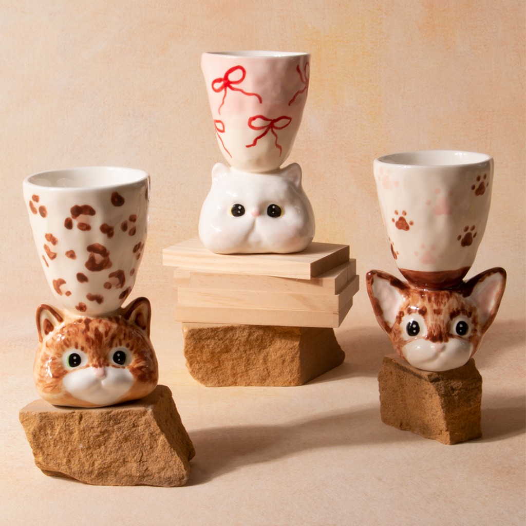 Limited Edition Handmade Cute Dog Ceramic Cup