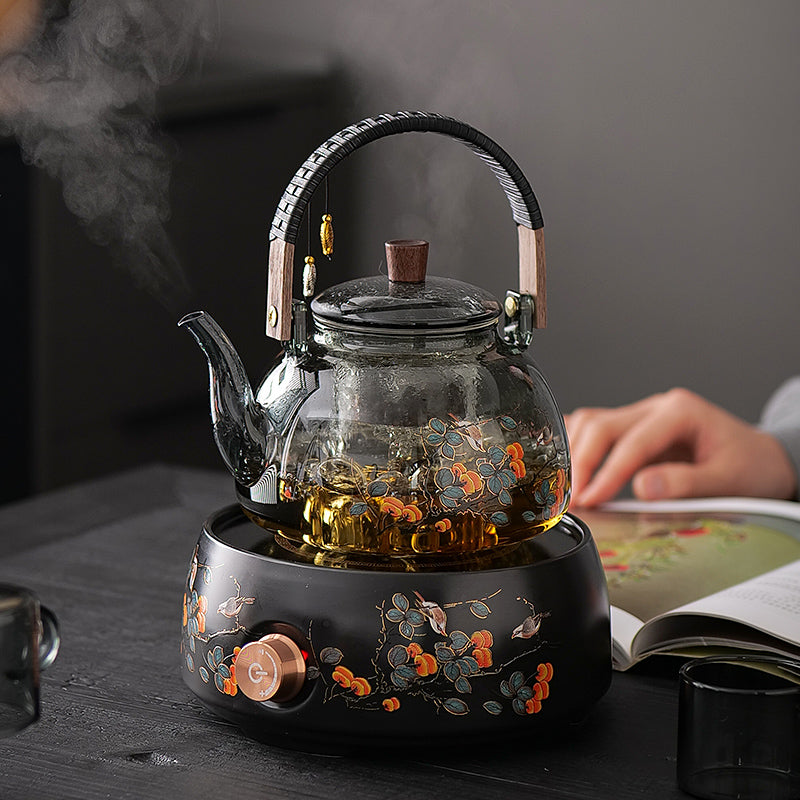 Everything Goes Well Glass Teapot with Electric Ceramic Stove Set