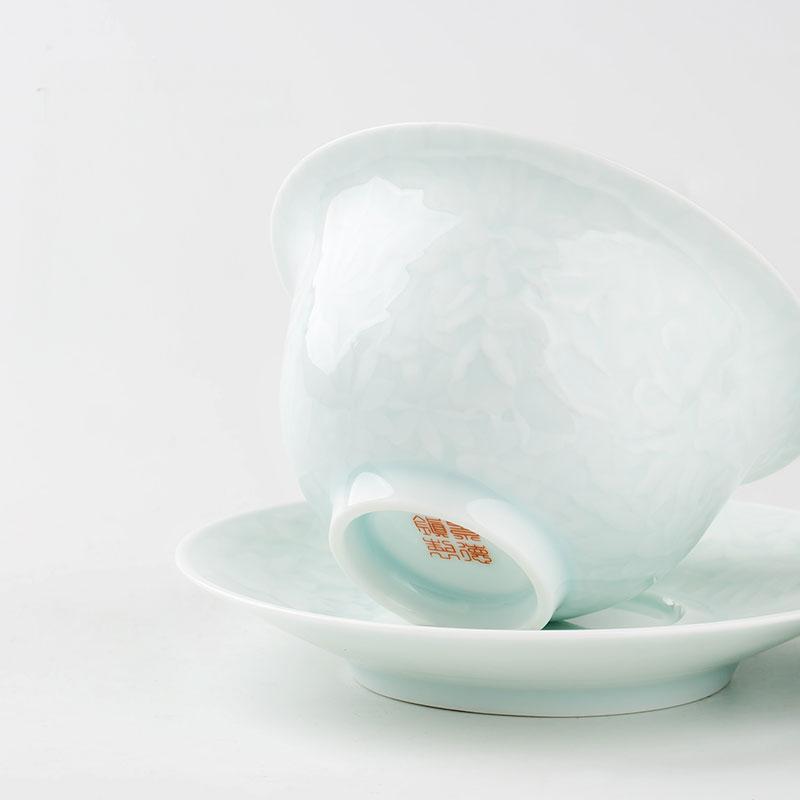 Exquisite Flower Lidded Tea Gaiwan