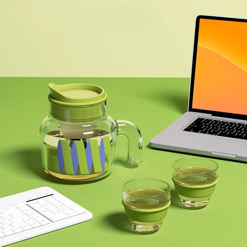 Large Capacity Glass Teapot with Electric Heating - Premium Heat-Resistant Brewing Pot for Office & Home Use