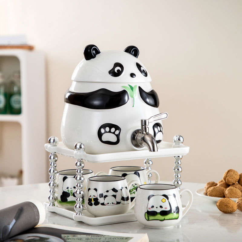 Adorable Ceramic Panda Cup Set