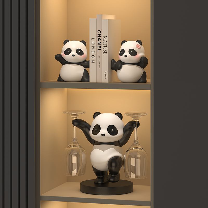 Exquisite Panda Shaped Wine Rack Ornament