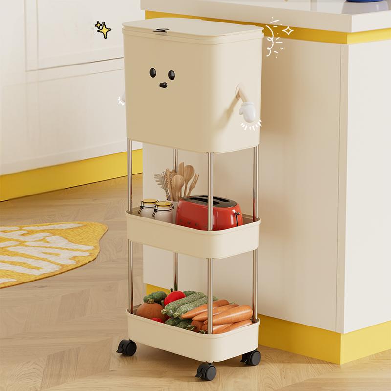 Movable Kitchen Trash Can