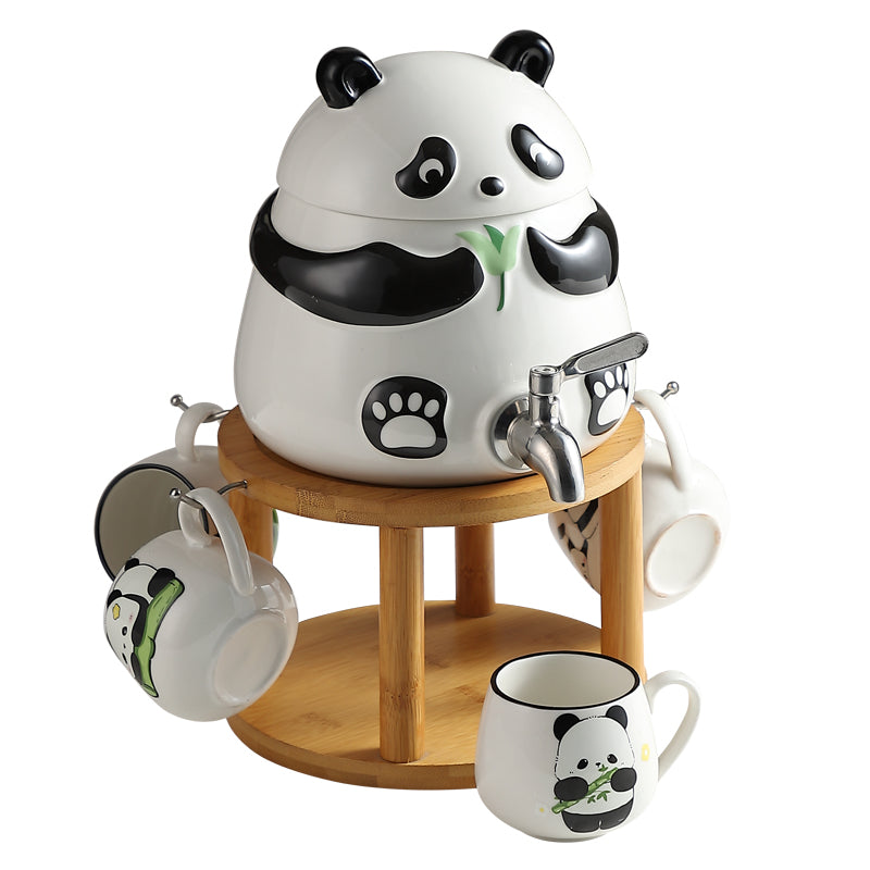 Adorable Ceramic Panda Cup Set