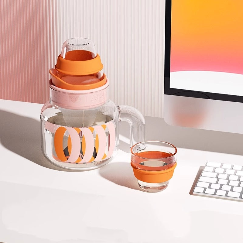 Large Capacity Glass Teapot with Electric Heating - Premium Heat-Resistant Brewing Pot for Office & Home Use