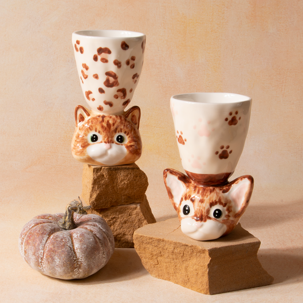 Limited Edition Handmade Cute Dog Ceramic Cup