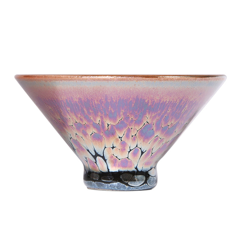 Exquisite Handcrafted Purple and Gold Porcelain Tea Cup - Small Size for Ladies