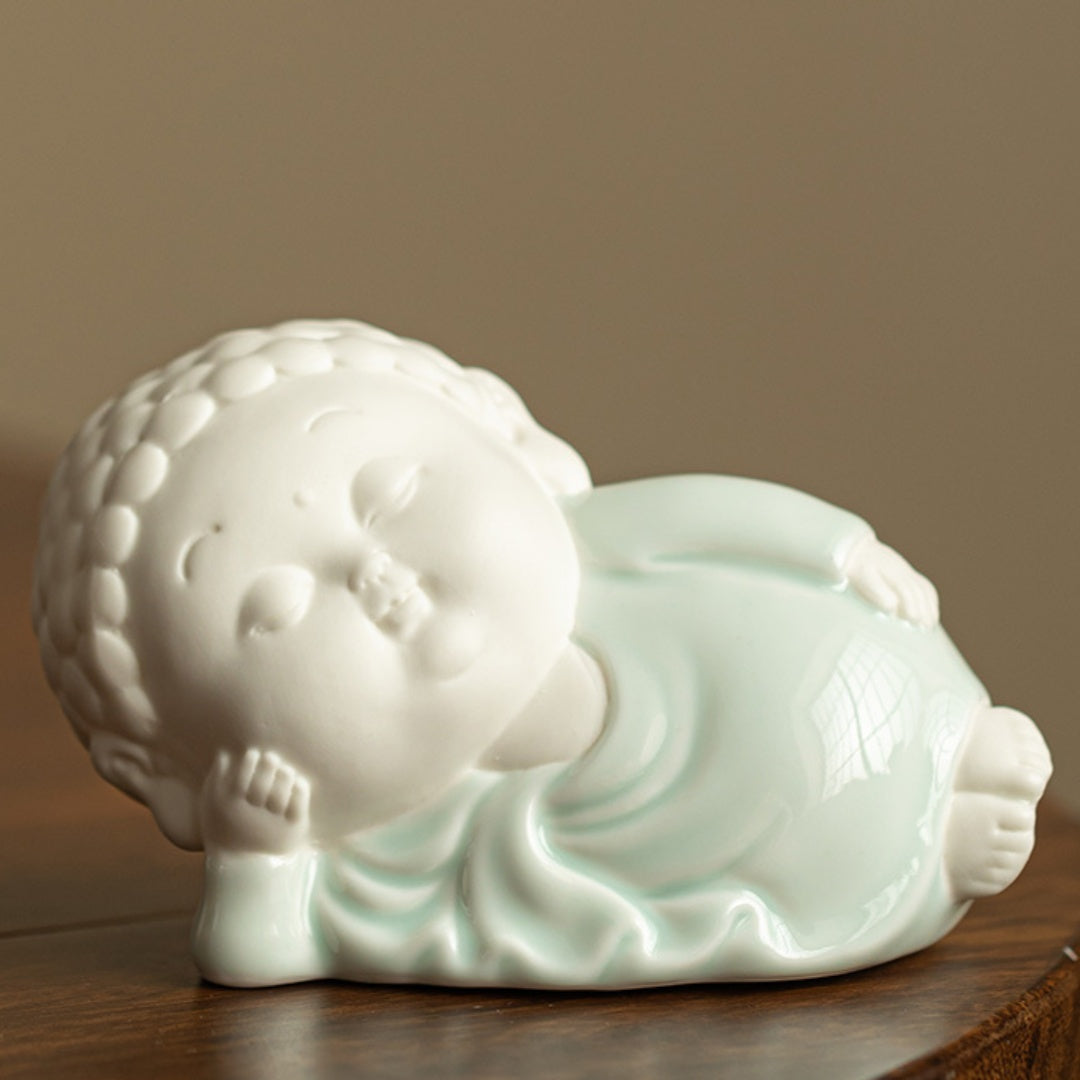 Porcelain Tea Pet Monk Figurine