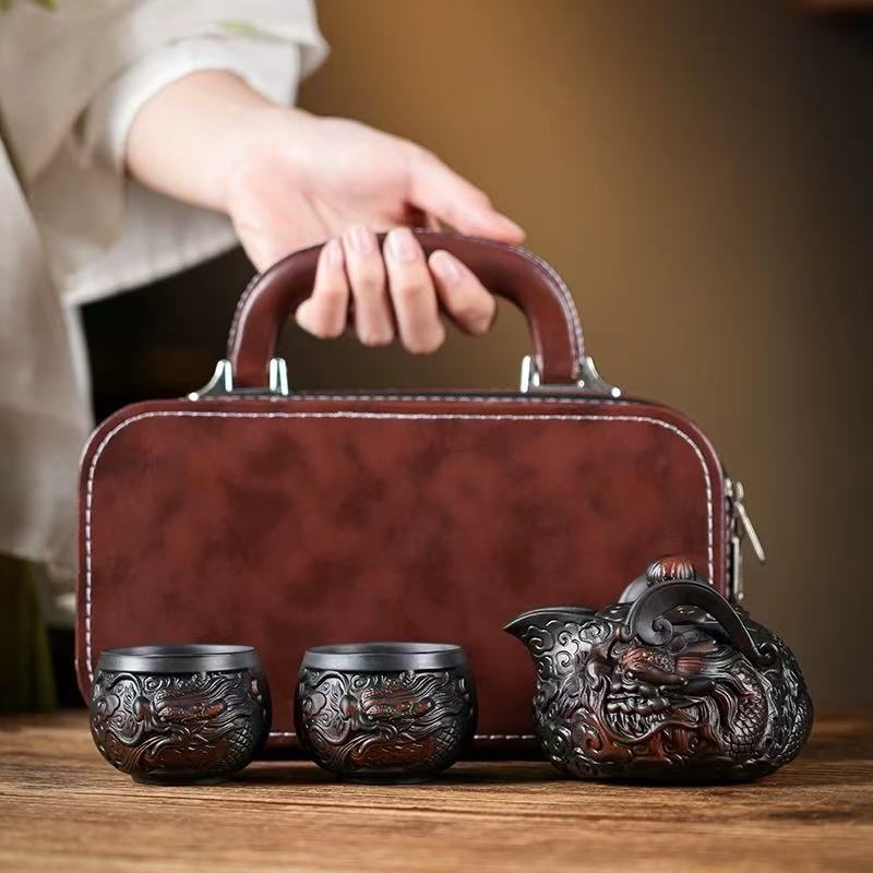 Purple Clay Travel Tea Set