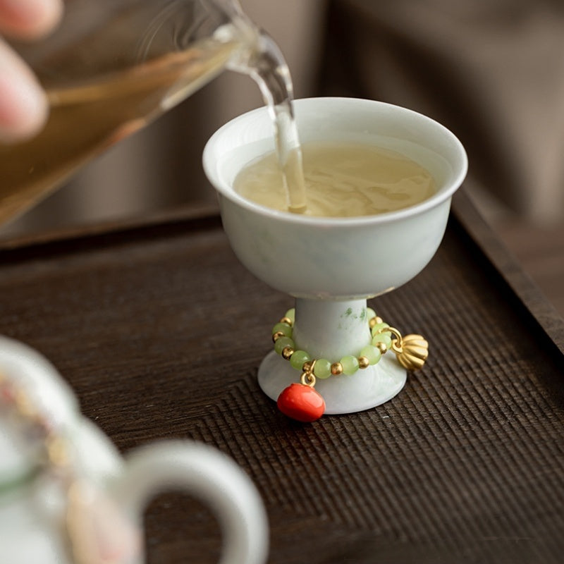 Beautifully Hand-Woven Tea Pot And Teacup Pendant Cords From Dehua (all 10)