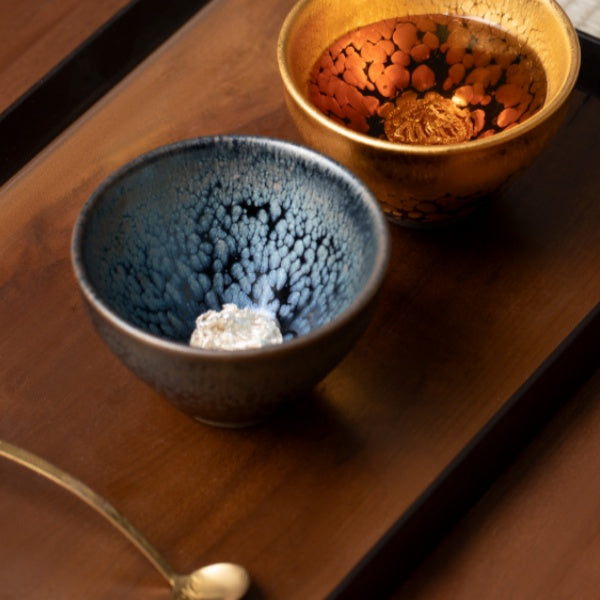 Premium 999 Pure Silver and 24K Gold Gilded Dragon Tea Set