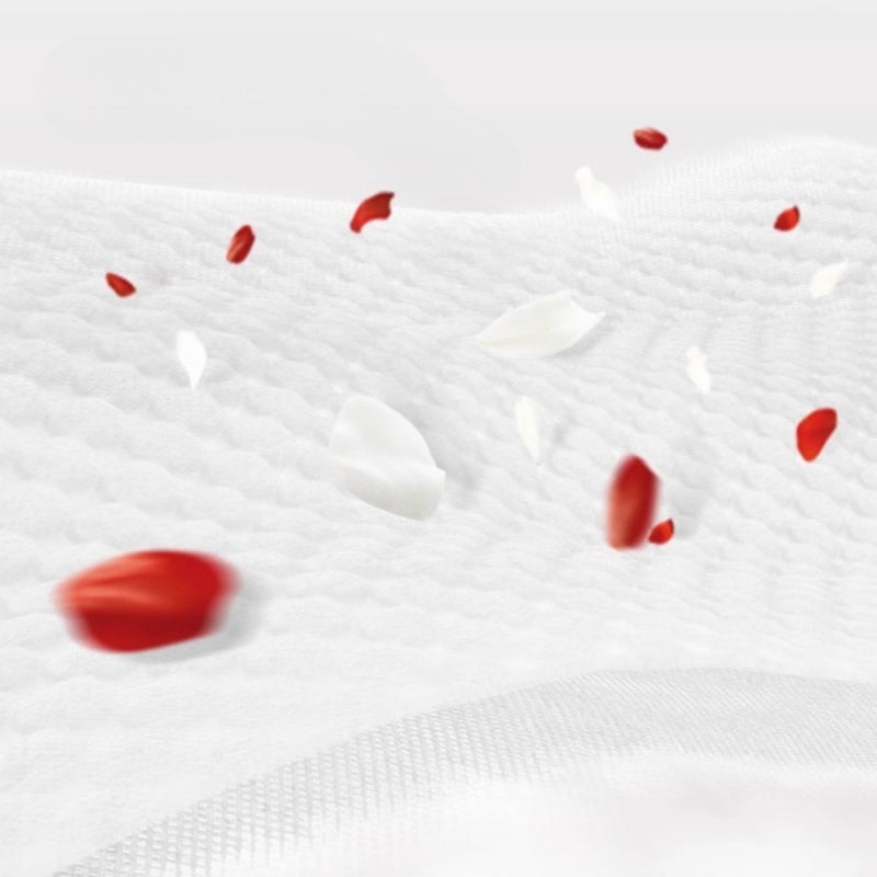 Luxurious Medical Grade White And Red Camellia Sanitary Pads
