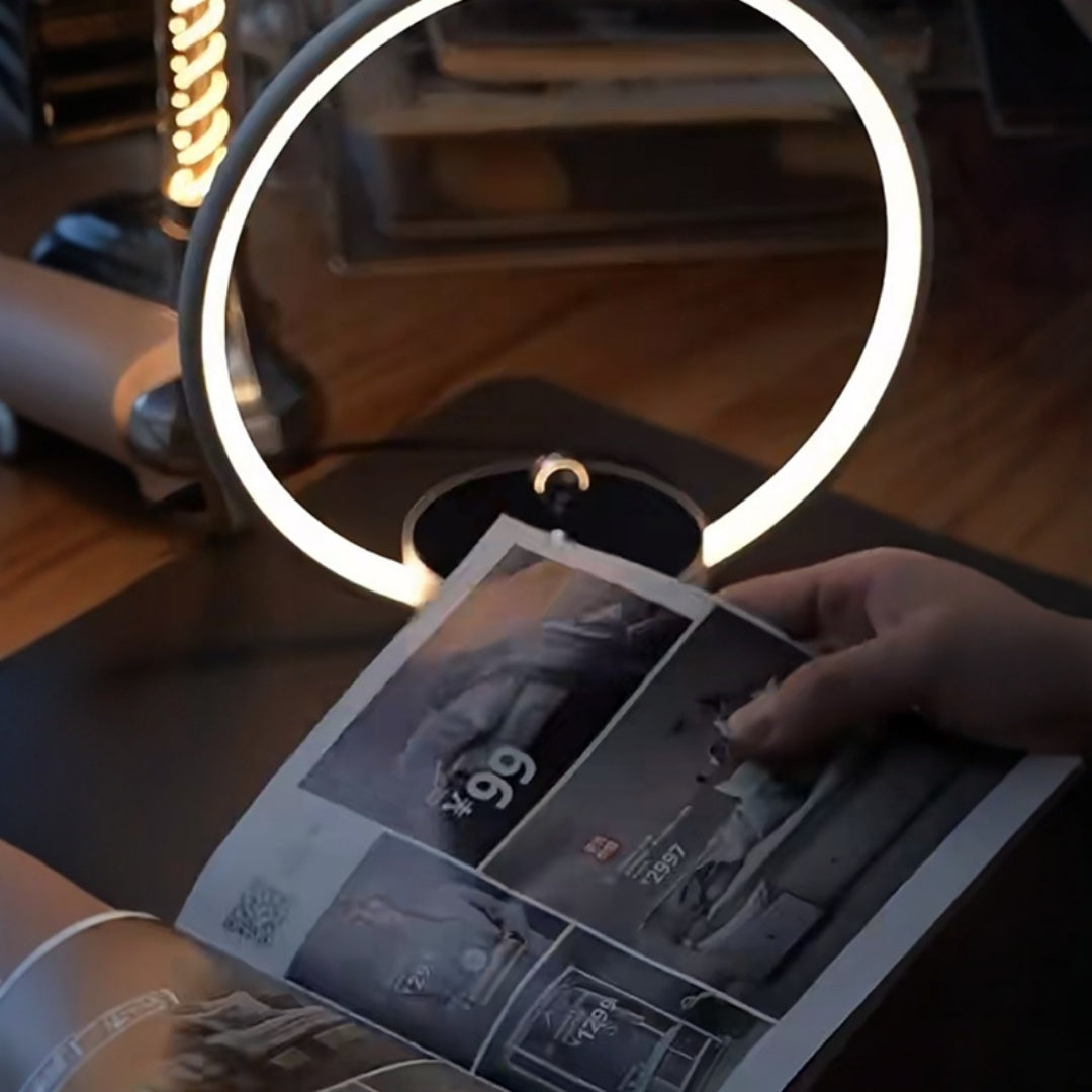 Creative Black Tech Levitating Switch Ring Lamp