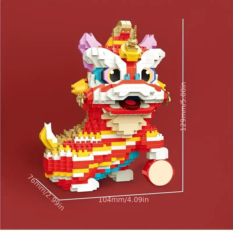 #186 Chinese Dancing Lion Building Blocks