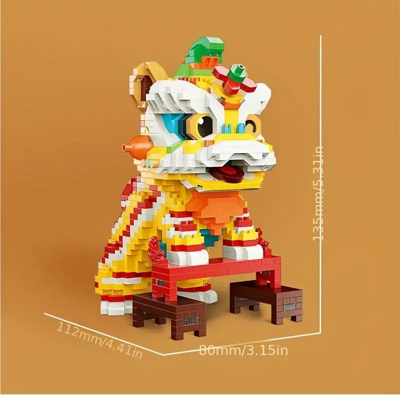 #186 Chinese Dancing Lion Building Blocks