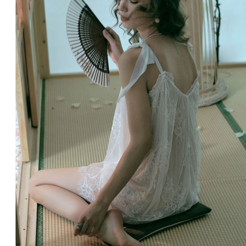 White Lace Camisole Nightgown