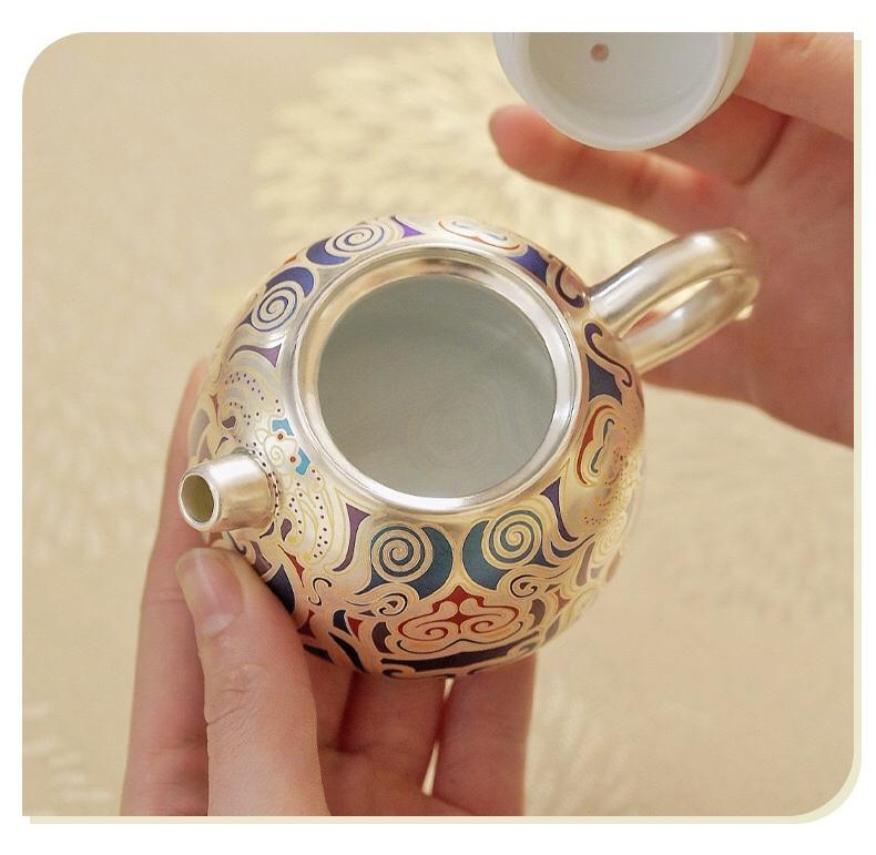 #157 Handmade Silver Tea Set